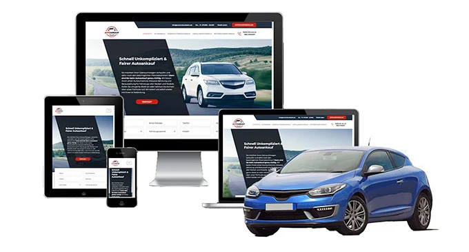 Ankaufseite mobil – Autoankauf Weil mit rotem PKW